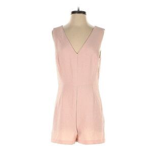 Bcbgeneration Solid Light Pink Tank V Neck Mini Jumpsuit Romper 10 Medium